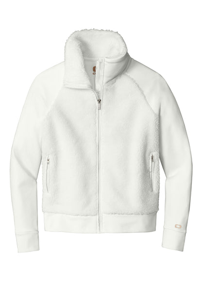 OGIO Women's Luuma Sherpa Full-Zip LOG815 Ivory Snow