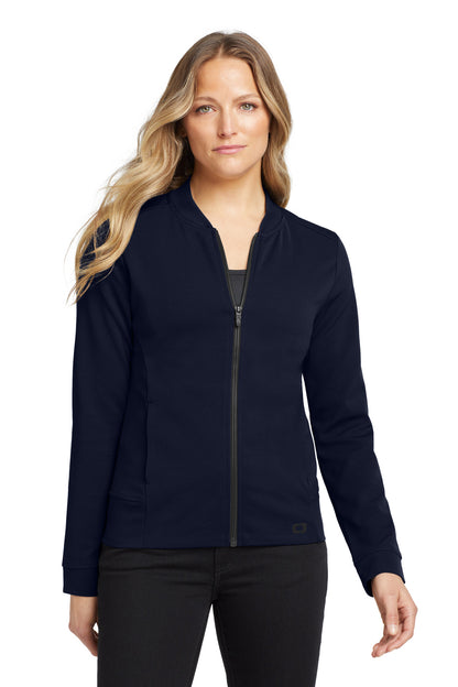 OGIO Women's Hinge Full-Zip LOG820 River Blue Navy