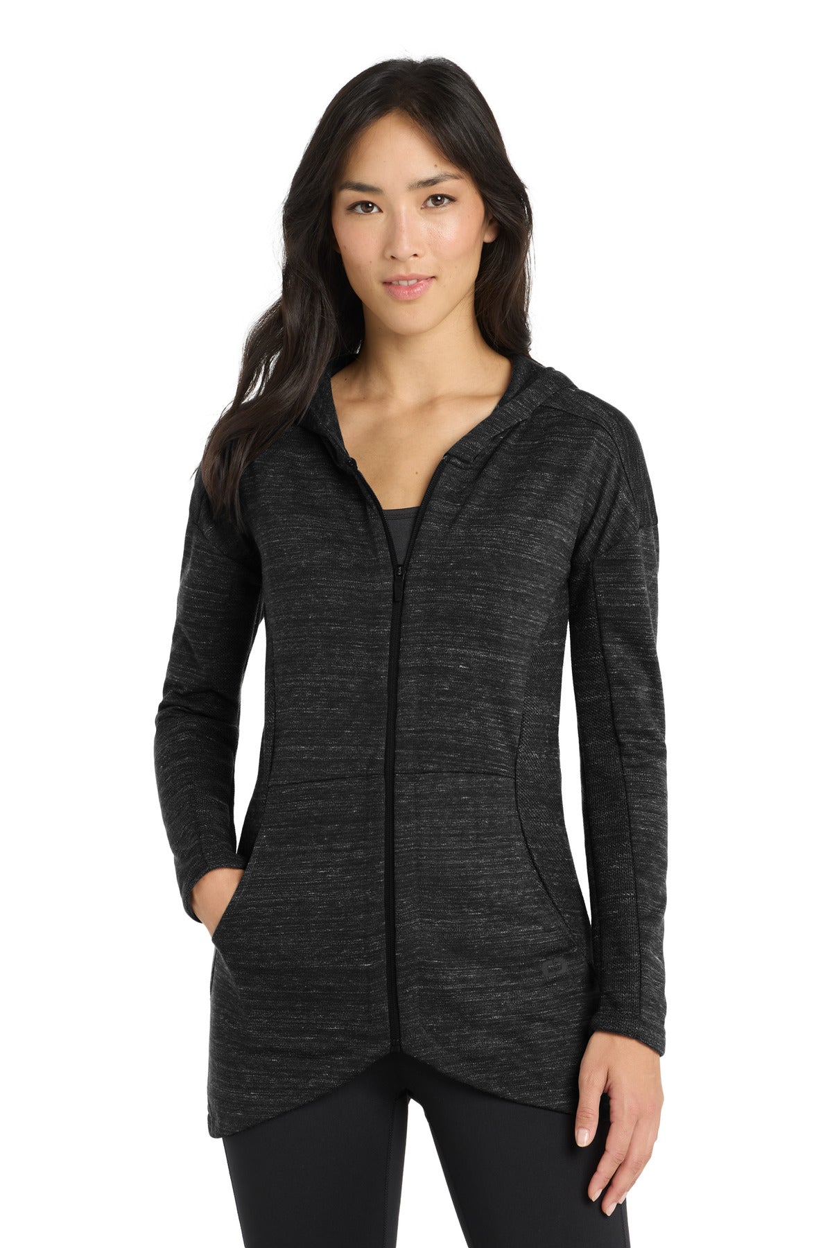OGIO Women's Flux Full-Zip Hoodie LOG823 Blacktop Heather