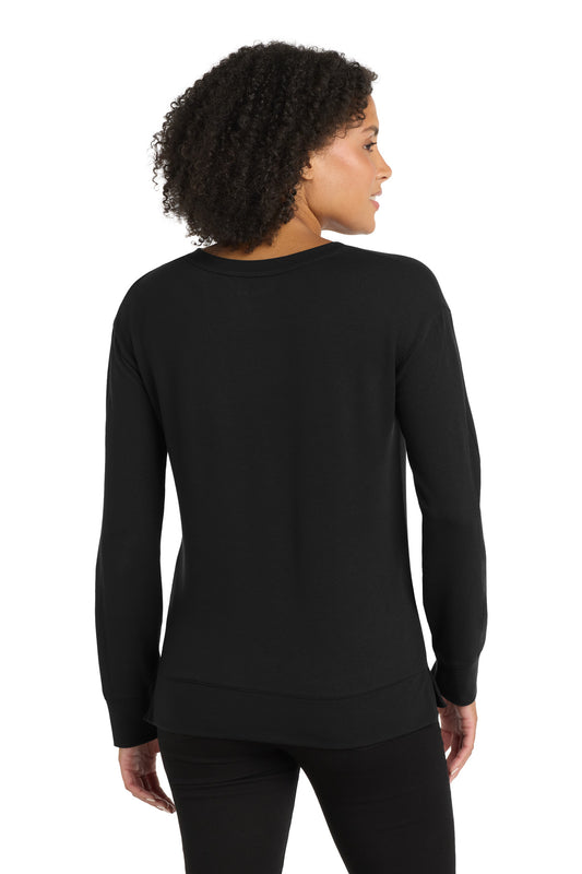OGIO Women's Luuma Flex Long Sleeve V-Neck LOG825 Blacktop