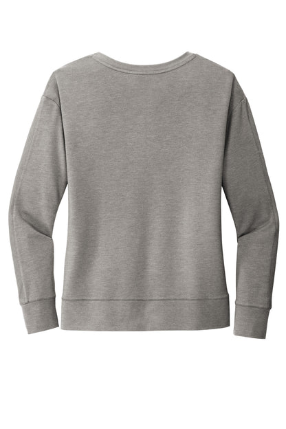 OGIO Women's Luuma Flex Long Sleeve V-Neck LOG825 Petrol Grey Heather