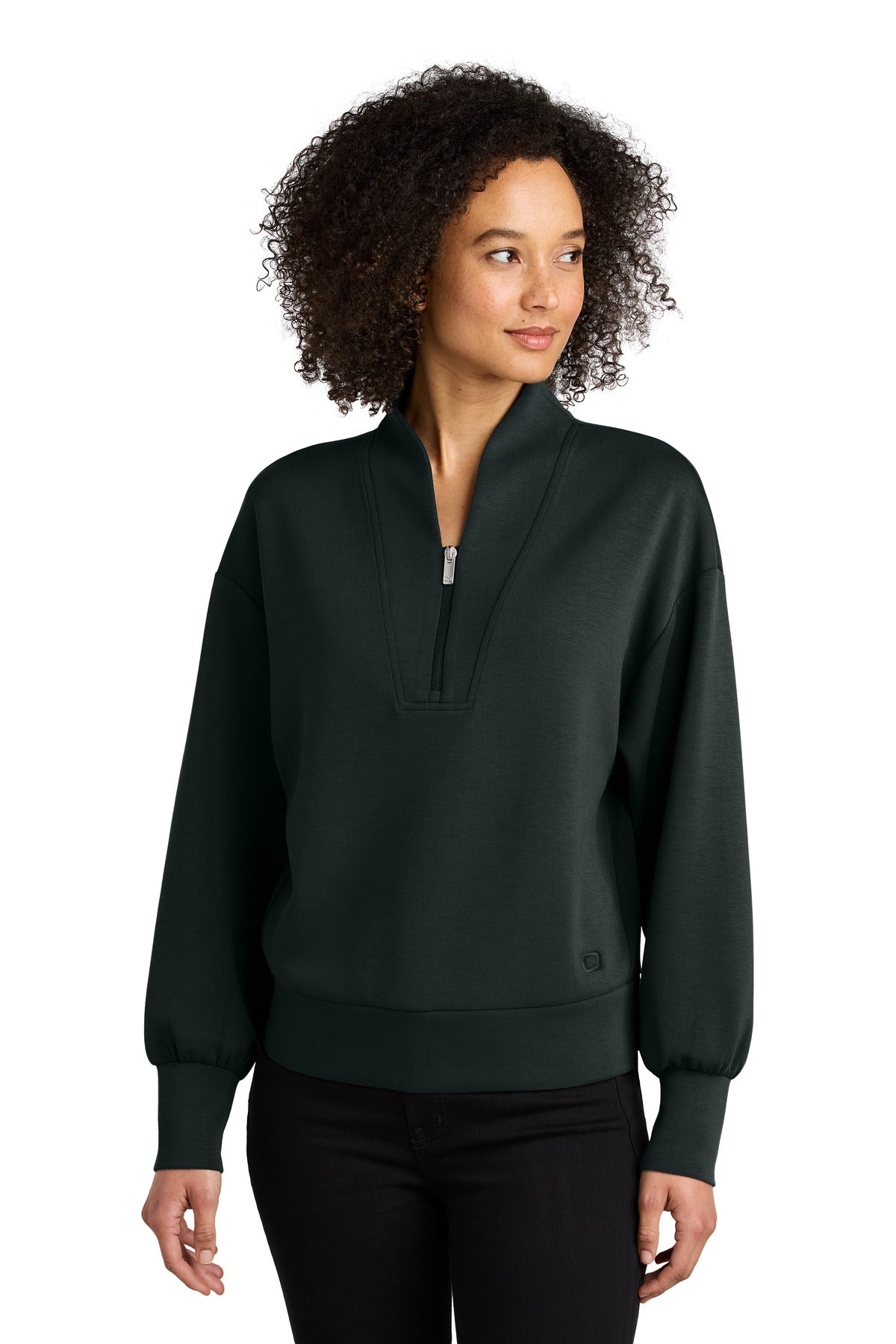 OGIO Women's Transcend 1/4-Zip LOG861 Blacktop