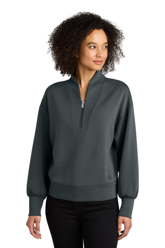 OGIO Women's Transcend 1/4-Zip LOG861 Tarmac Grey