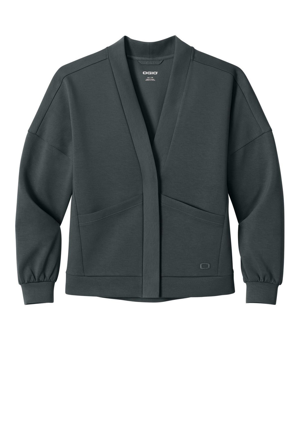 OGIO Women's Transcend Cardigan LOG862 Tarmac Grey
