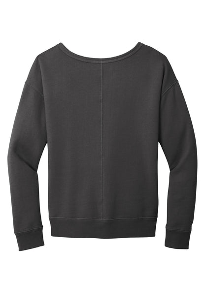 Port & Company Women's Beach Wash Garment-Dyed V-Neck Sweatshirt LPC098V Coal