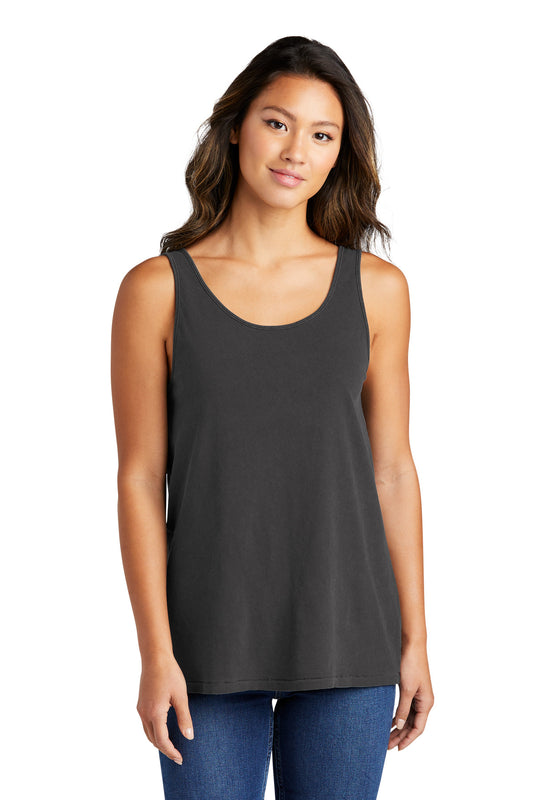 Port & Company Women's Beach Wash Garment-Dyed Tank LPC099TT Coal