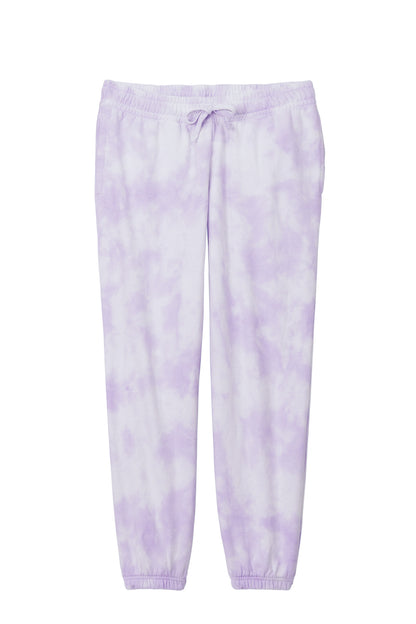 Port & Company Women's Beach Wash Cloud Tie-Dye Sweatpant LPC140P Amethyst