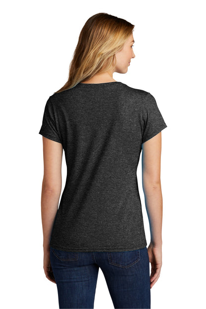 Port & Company  Women's Tri-Blend V-Neck Tee. LPC330V Black Heather