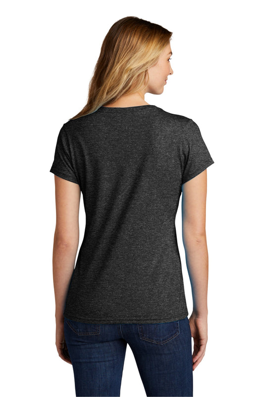 Port & Company  Women's Tri-Blend V-Neck Tee. LPC330V Black Heather