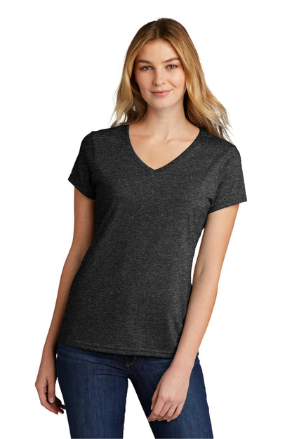 Port & Company  Women's Tri-Blend V-Neck Tee. LPC330V Black Heather