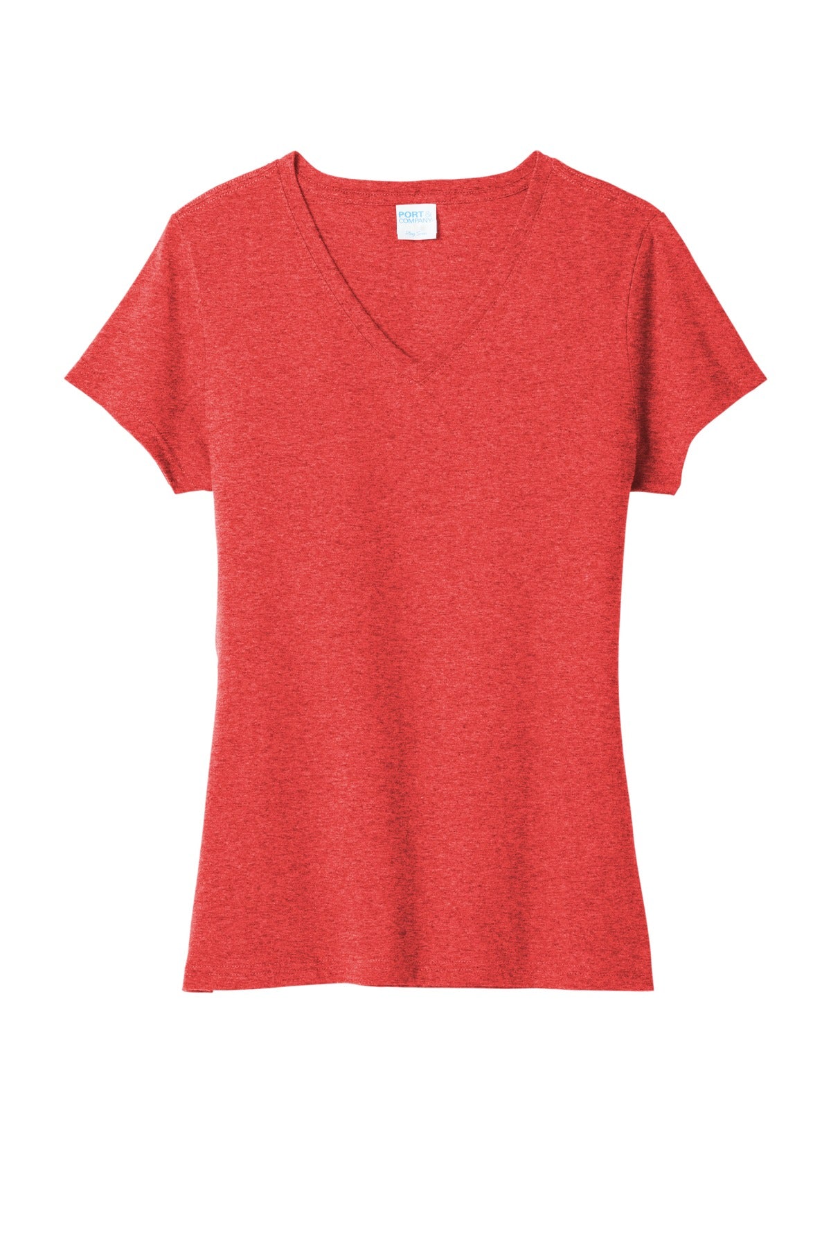 Port & Company  Women's Tri-Blend V-Neck Tee. LPC330V Bright Red Heather