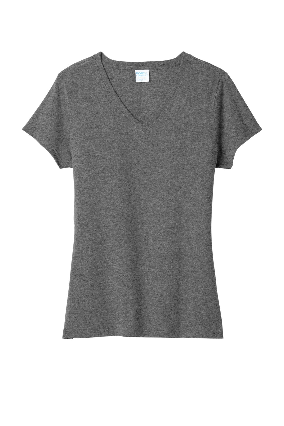 Port & Company  Women's Tri-Blend V-Neck Tee. LPC330V Graphite Heather