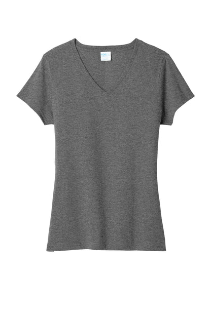 Port & Company  Women's Tri-Blend V-Neck Tee. LPC330V Graphite Heather