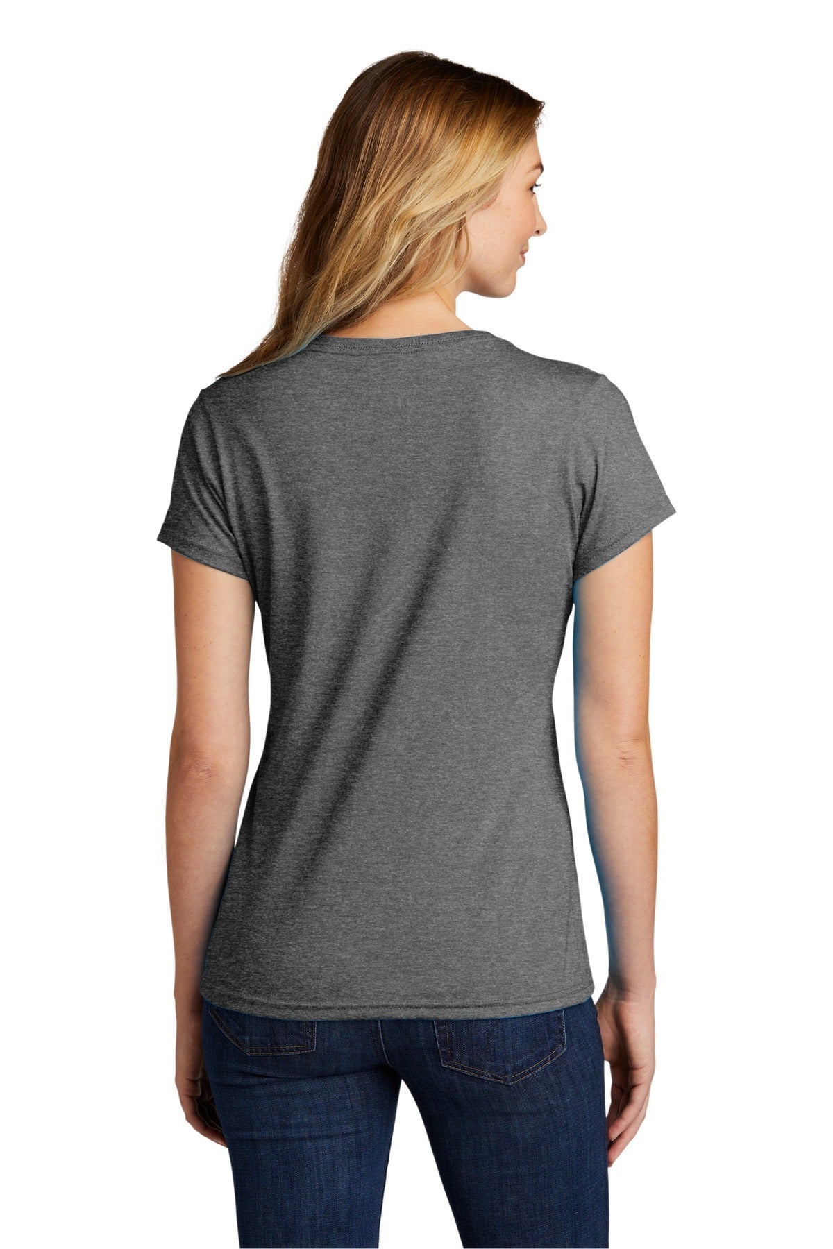 Port & Company  Women's Tri-Blend V-Neck Tee. LPC330V Graphite Heather