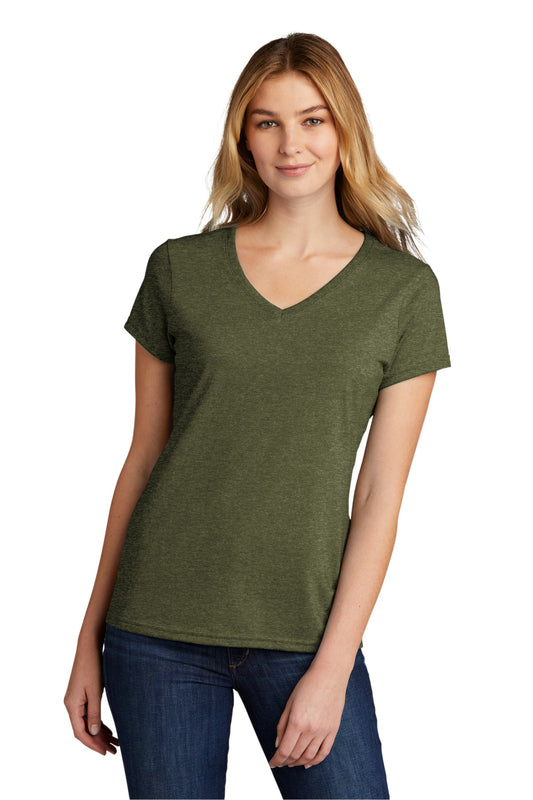 Port & Company  Women's Tri-Blend V-Neck Tee. LPC330V Military Green Heather