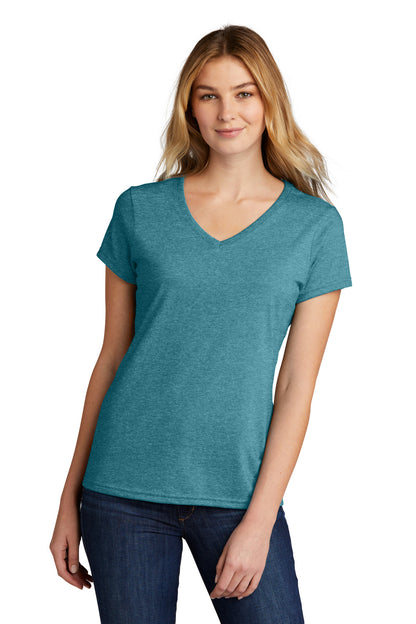 Port & Company  Women's Tri-Blend V-Neck Tee. LPC330V Vivid Teal Heather
