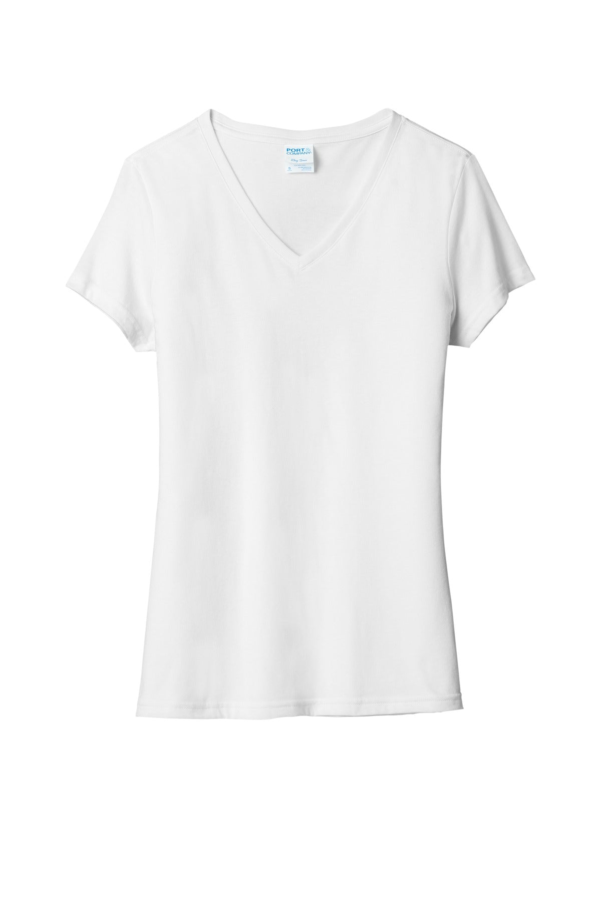 Port & Company  Women's Tri-Blend V-Neck Tee. LPC330V White