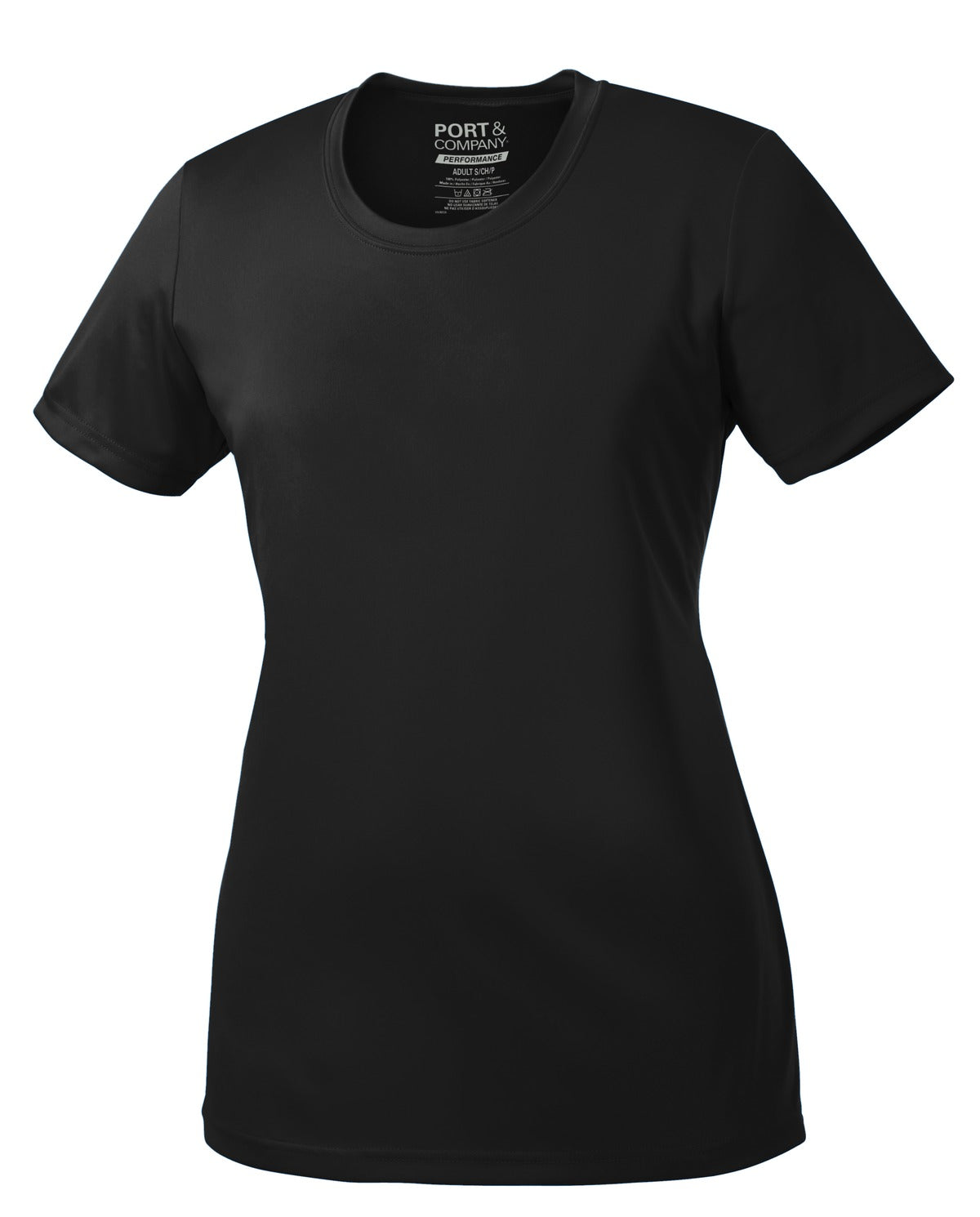 Port & Company Women's Performance Tee. LPC380 Jet Black