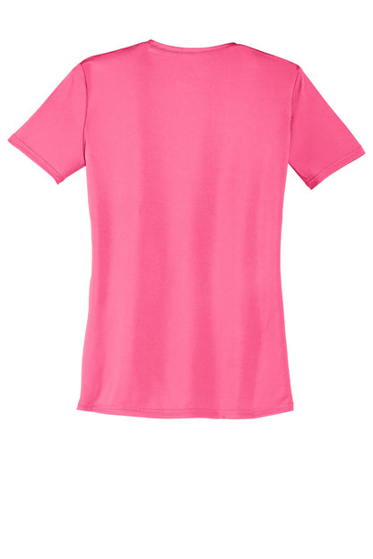 Port & Company Women's Performance Tee. LPC380 Neon Pink