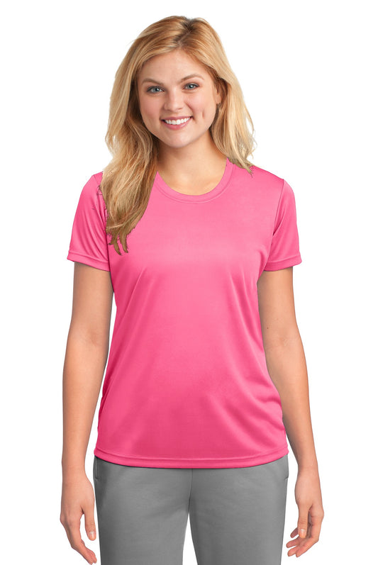 Port & Company Women's Performance Tee. LPC380 Neon Pink