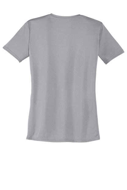 Port & Company Women's Performance Tee. LPC380 Silver