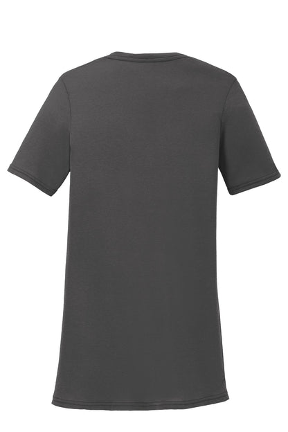 Port & Company Women's Performance Blend V-Neck Tee. LPC381V Charcoal