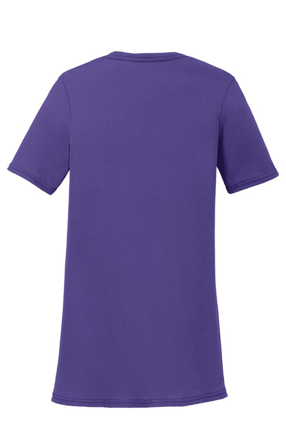 Port & Company Women's Performance Blend V-Neck Tee. LPC381V Purple