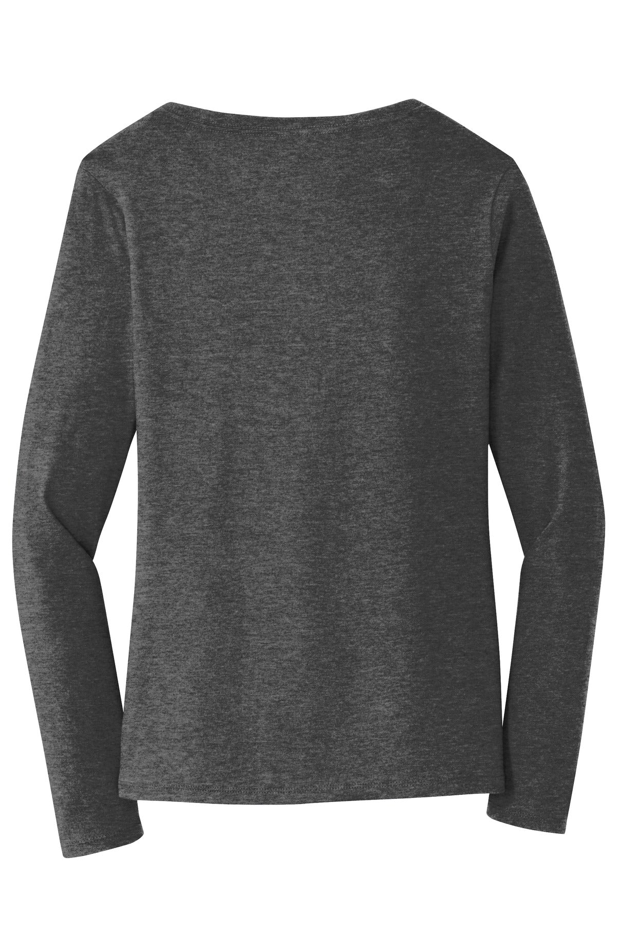Port & Company Women's Long Sleeve Fan Favorite V-Neck Tee. LPC450VLS Dark Heather Grey