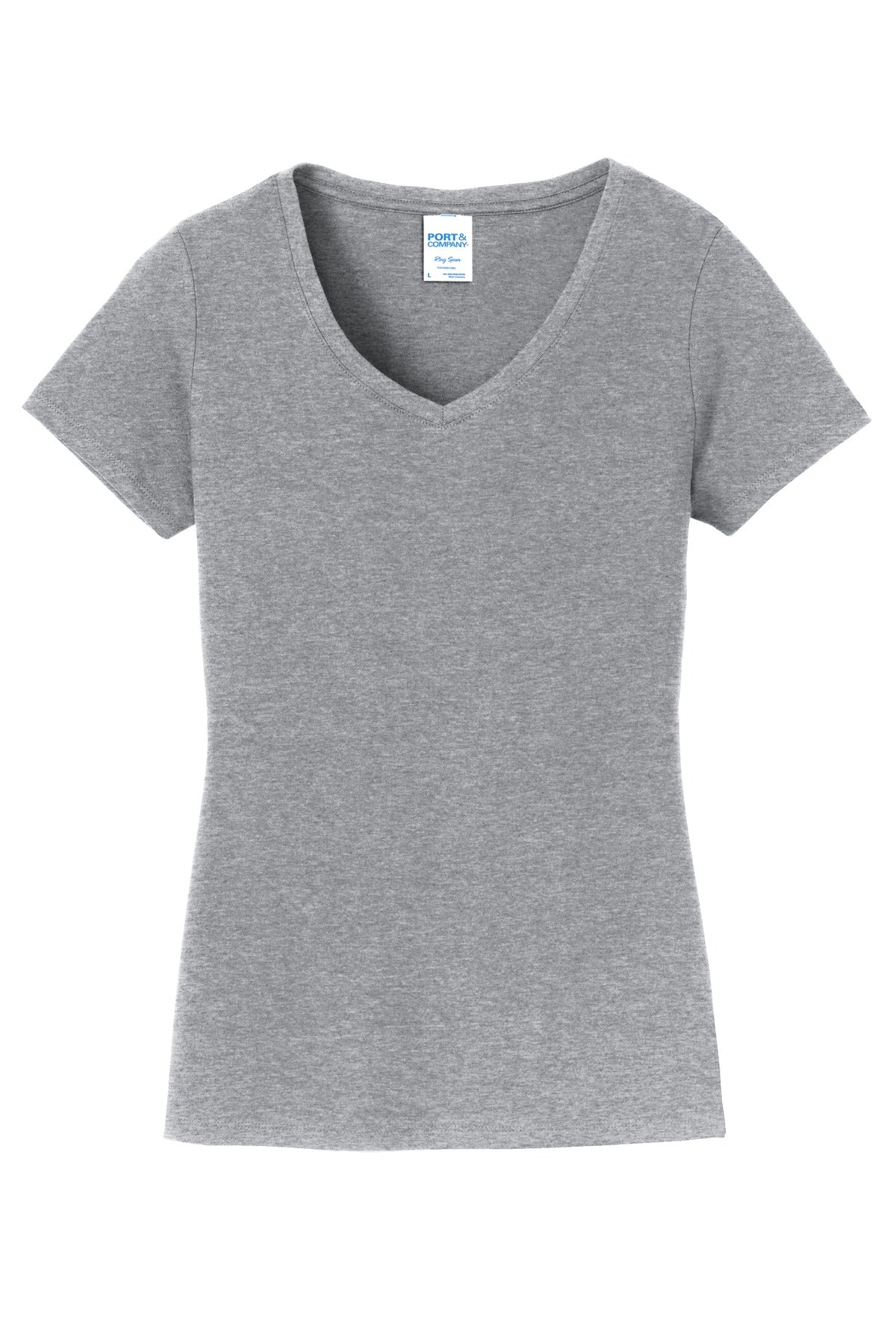 Port & Company Women's Fan Favorite V-Neck Tee. LPC450V Athletic Heather