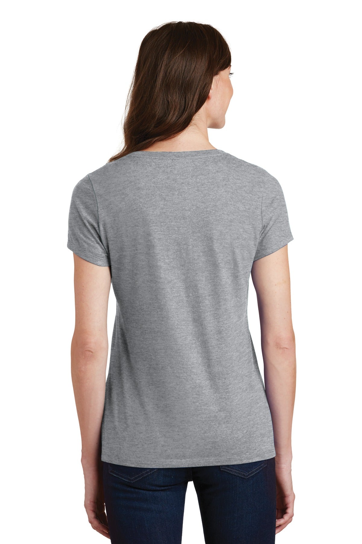 Port & Company Women's Fan Favorite V-Neck Tee. LPC450V Athletic Heather