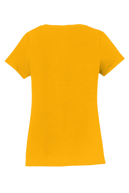 Port & Company Women's Fan Favorite V-Neck Tee. LPC450V Bright Gold