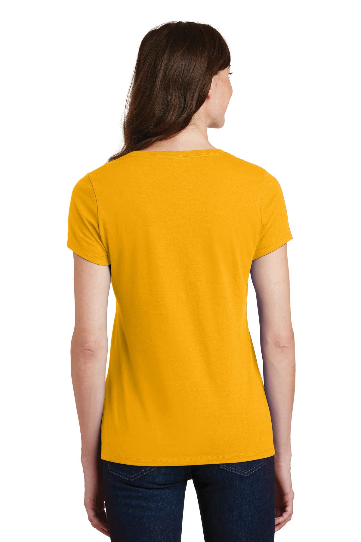 Port & Company Women's Fan Favorite V-Neck Tee. LPC450V Bright Gold