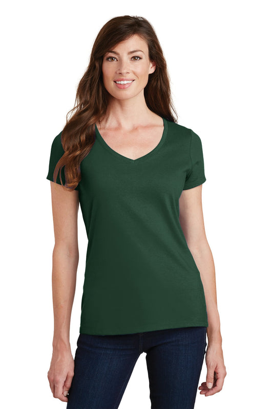 Port & Company Women's Fan Favorite V-Neck Tee. LPC450V Forest Green