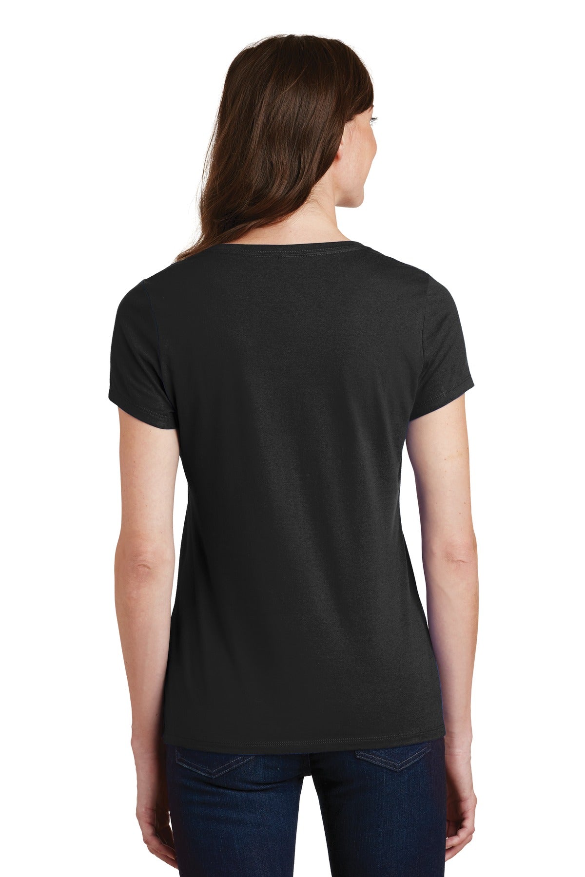 Port & Company Women's Fan Favorite V-Neck Tee. LPC450V Jet Black