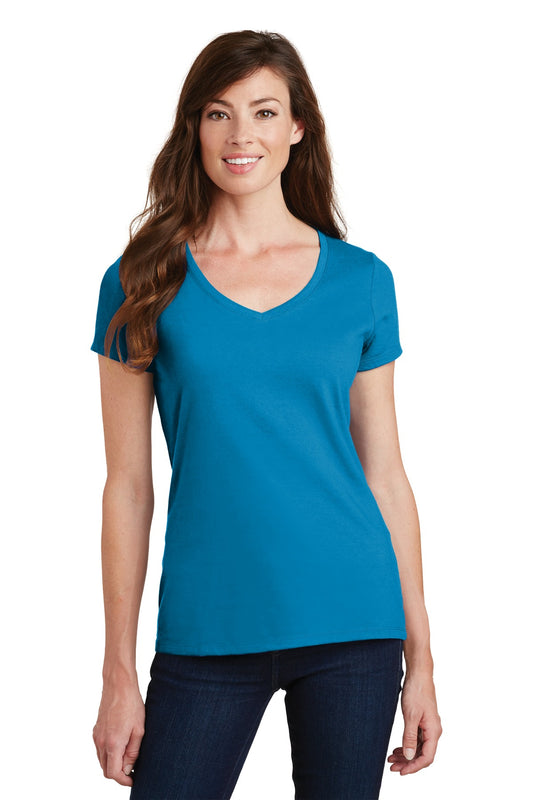 Port & Company Women's Fan Favorite V-Neck Tee. LPC450V Sapphire