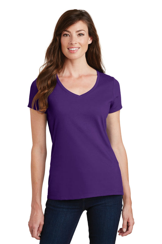 Port & Company Women's Fan Favorite V-Neck Tee. LPC450V Team Purple