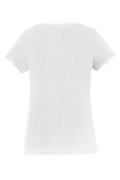 Port & Company Women's Fan Favorite V-Neck Tee. LPC450V White