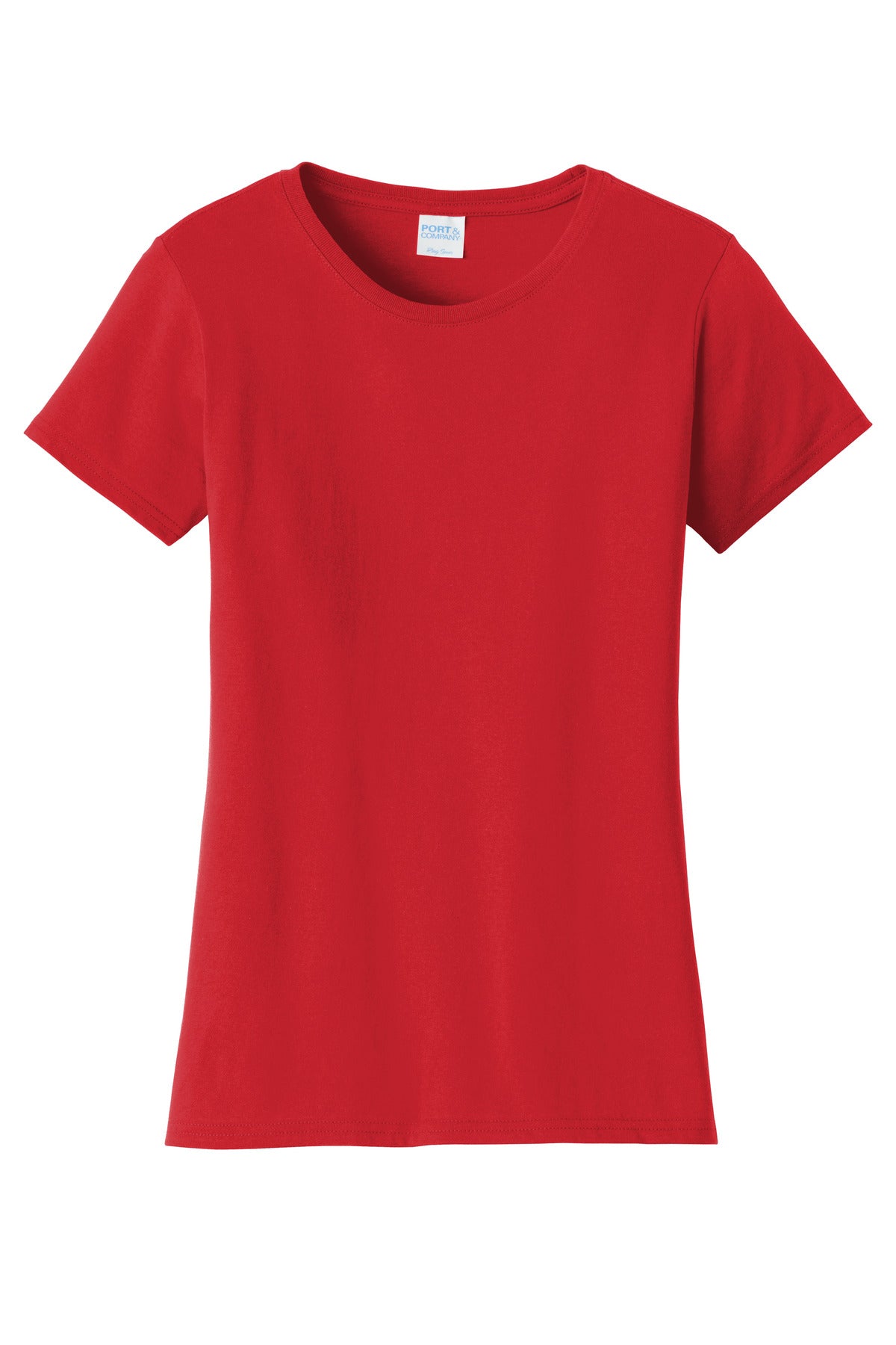 Port & Company Women's Fan Favorite Tee. LPC450 Bright Red