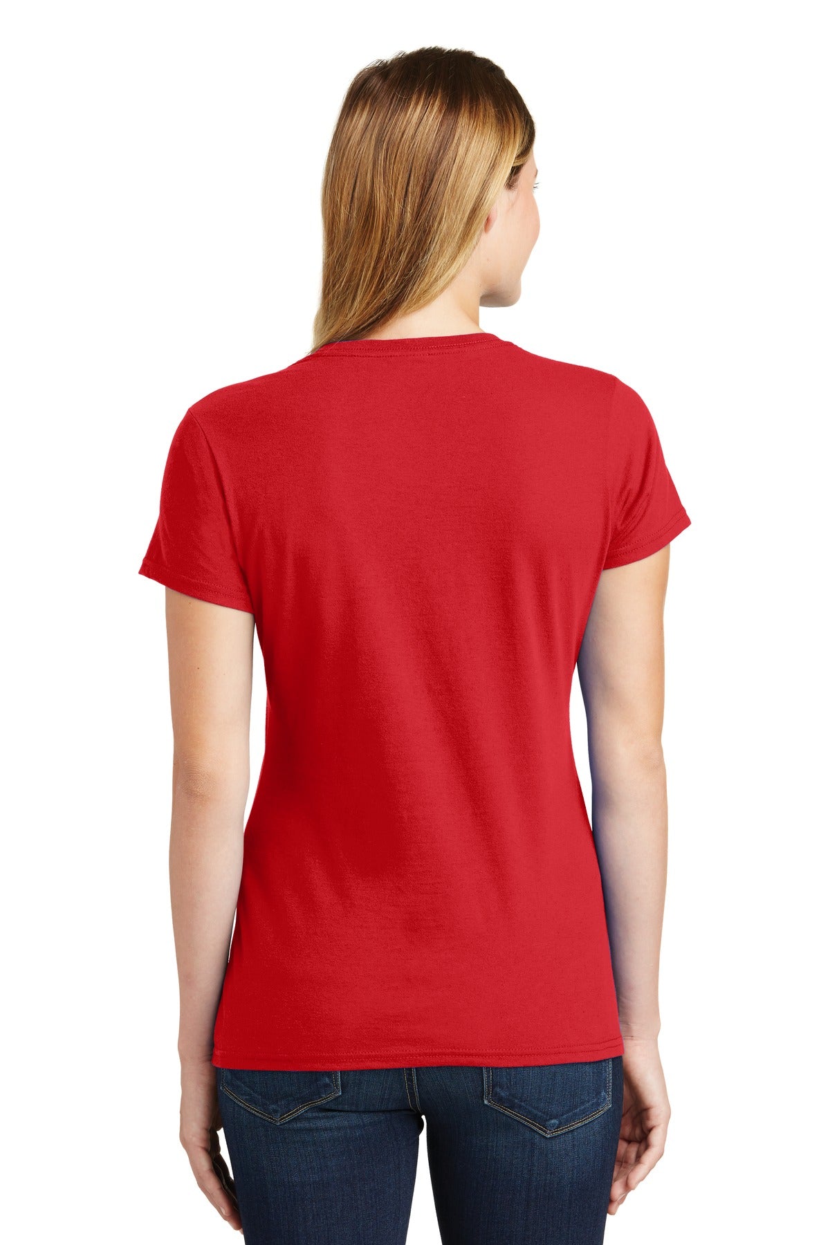 Port & Company Women's Fan Favorite Tee. LPC450 Bright Red