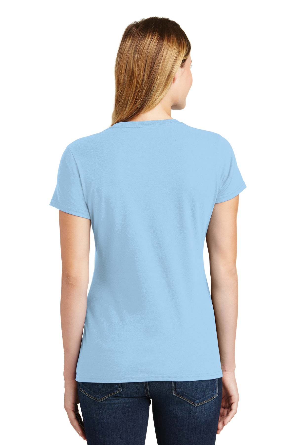 Port & Company Women's Fan Favorite Tee. LPC450 Light Blue