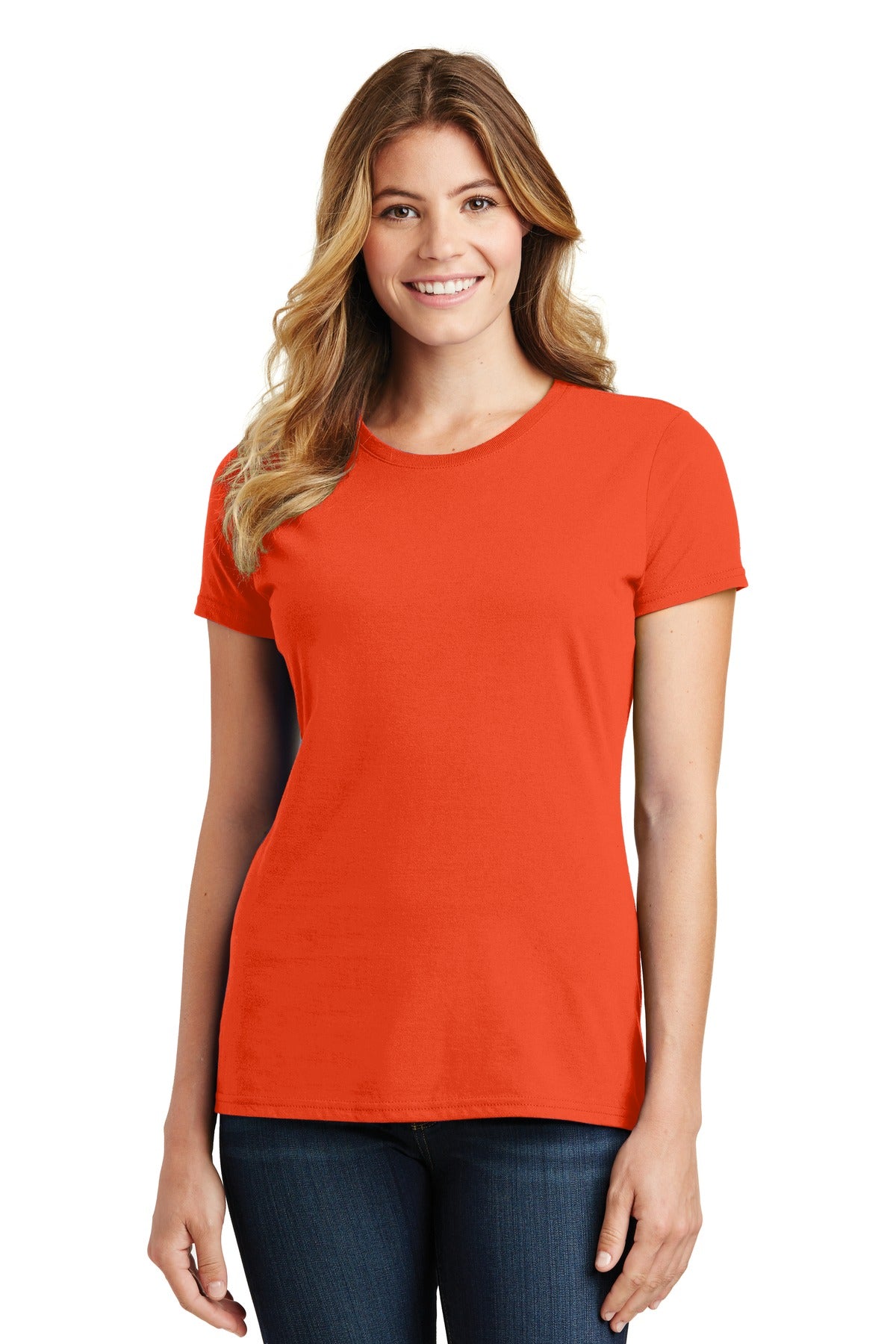 Port & Company Women's Fan Favorite Tee. LPC450 Orange