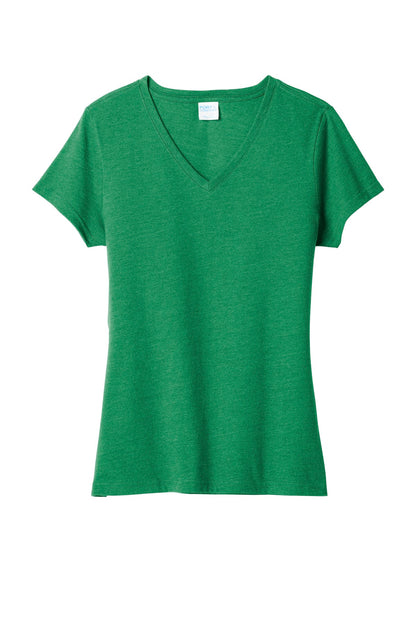 Port & Company  Women's Fan Favorite  Blend V-Neck Tee. LPC455V Athletic Kelly Green Heather