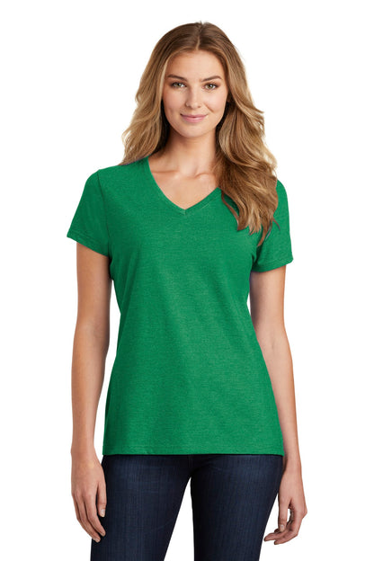 Port & Company  Women's Fan Favorite  Blend V-Neck Tee. LPC455V Athletic Kelly Green Heather