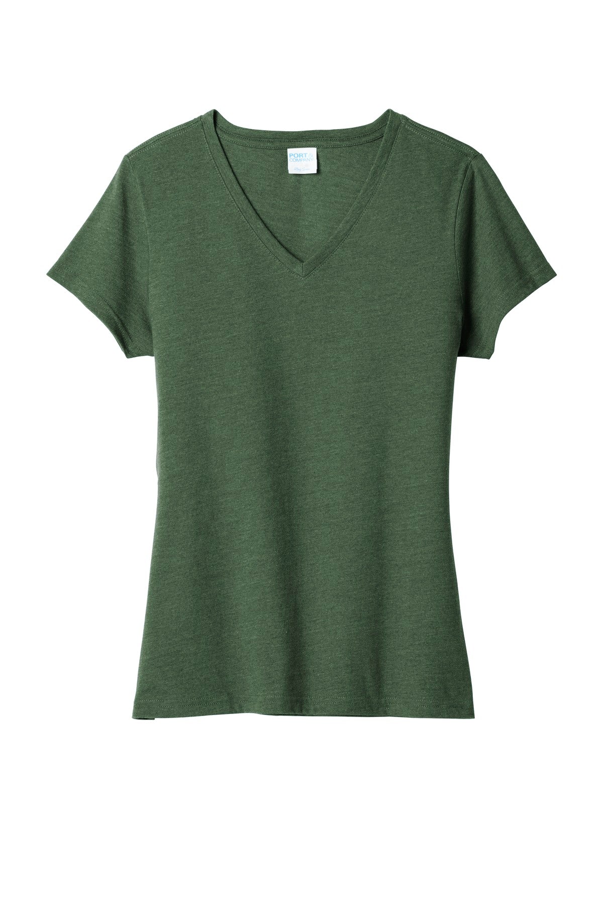Port & Company  Women's Fan Favorite  Blend V-Neck Tee. LPC455V Forest Green Heather