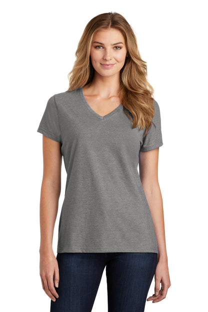 Port & Company  Women's Fan Favorite  Blend V-Neck Tee. LPC455V Graphite Heather