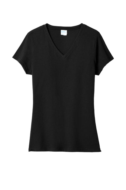 Port & Company  Women's Fan Favorite  Blend V-Neck Tee. LPC455V Jet Black