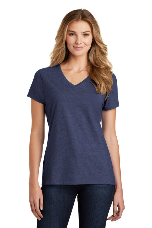Port & Company  Women's Fan Favorite  Blend V-Neck Tee. LPC455V Team Navy Heather