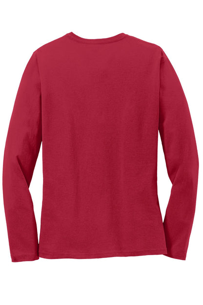 Port & Company Women's Long Sleeve Core Cotton Tee. LPC54LS Red