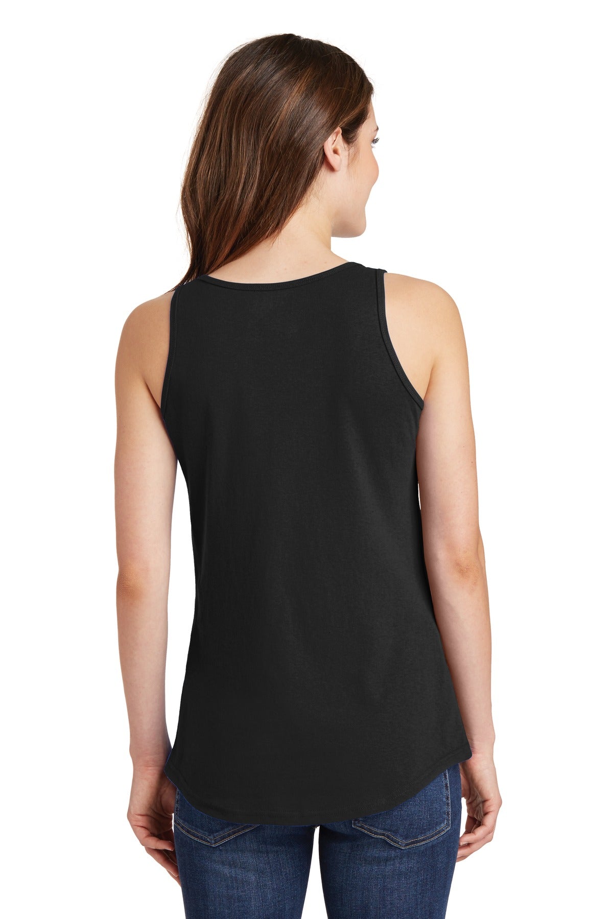 Port & Company Women's Core Cotton Tank Top.  LPC54TT Jet Black