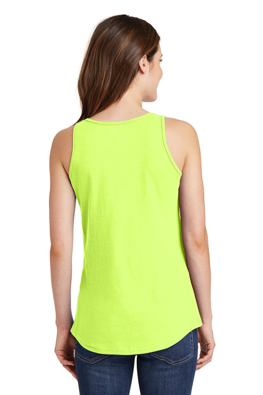 Port & Company Women's Core Cotton Tank Top.  LPC54TT Neon Yellow